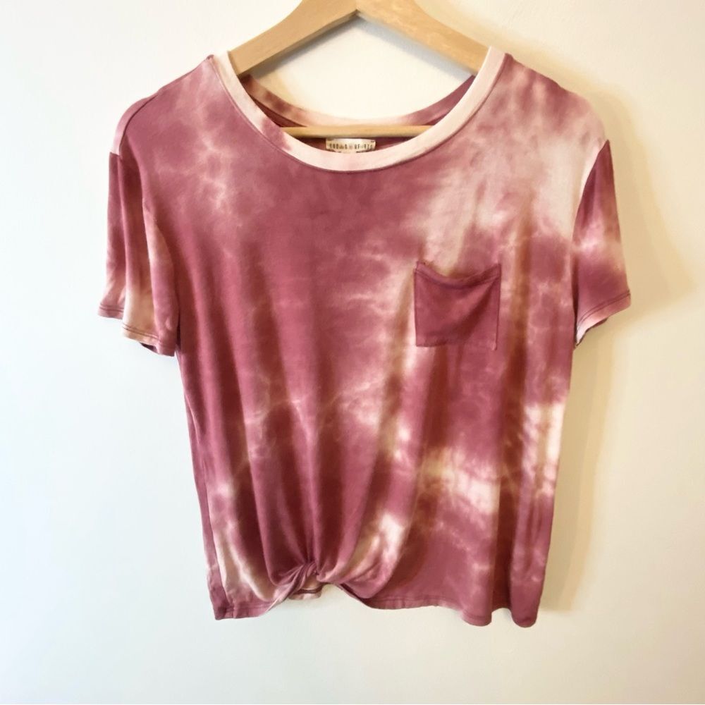 Pink Crown of Hearts tie dye t size xxl.